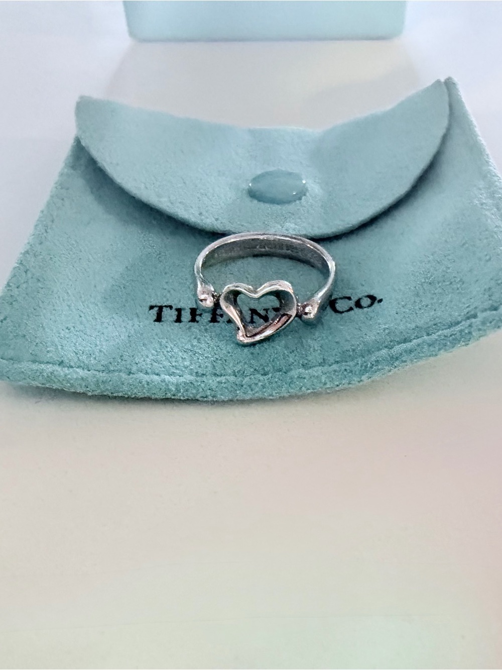 Tiffany & Co Elsa Peretti Open Heart Ring - Sterling Silver
